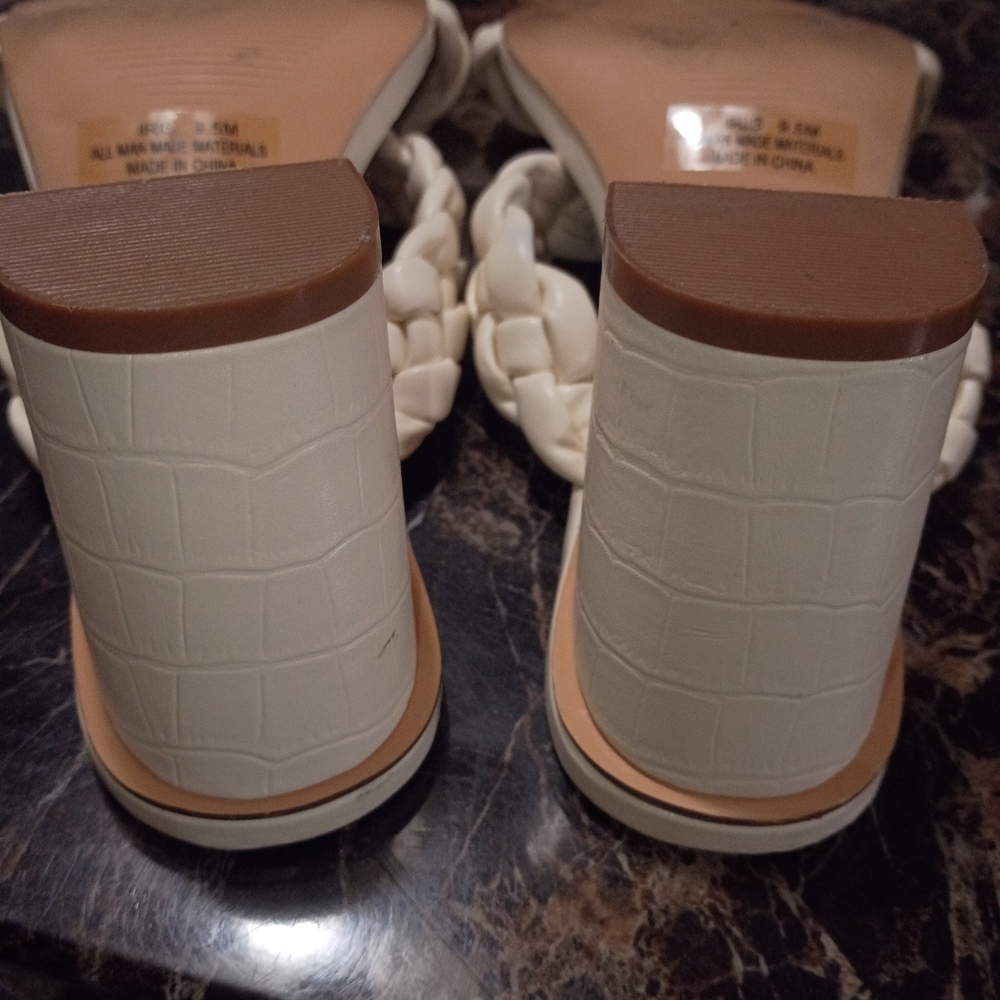 Sincerely Jules Cream Braided Heels - Picture 2 of 5